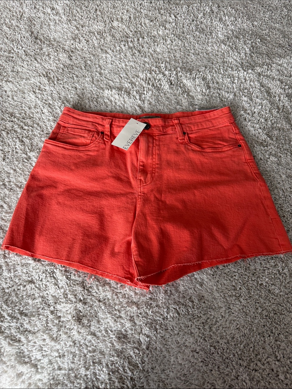 NWT Kut from the Kloth “Jane” Coral High-Rise Denim Shorts